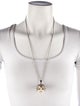Alexander McQueen Crystal & Resin "Owlet Skull" Pendant Necklace