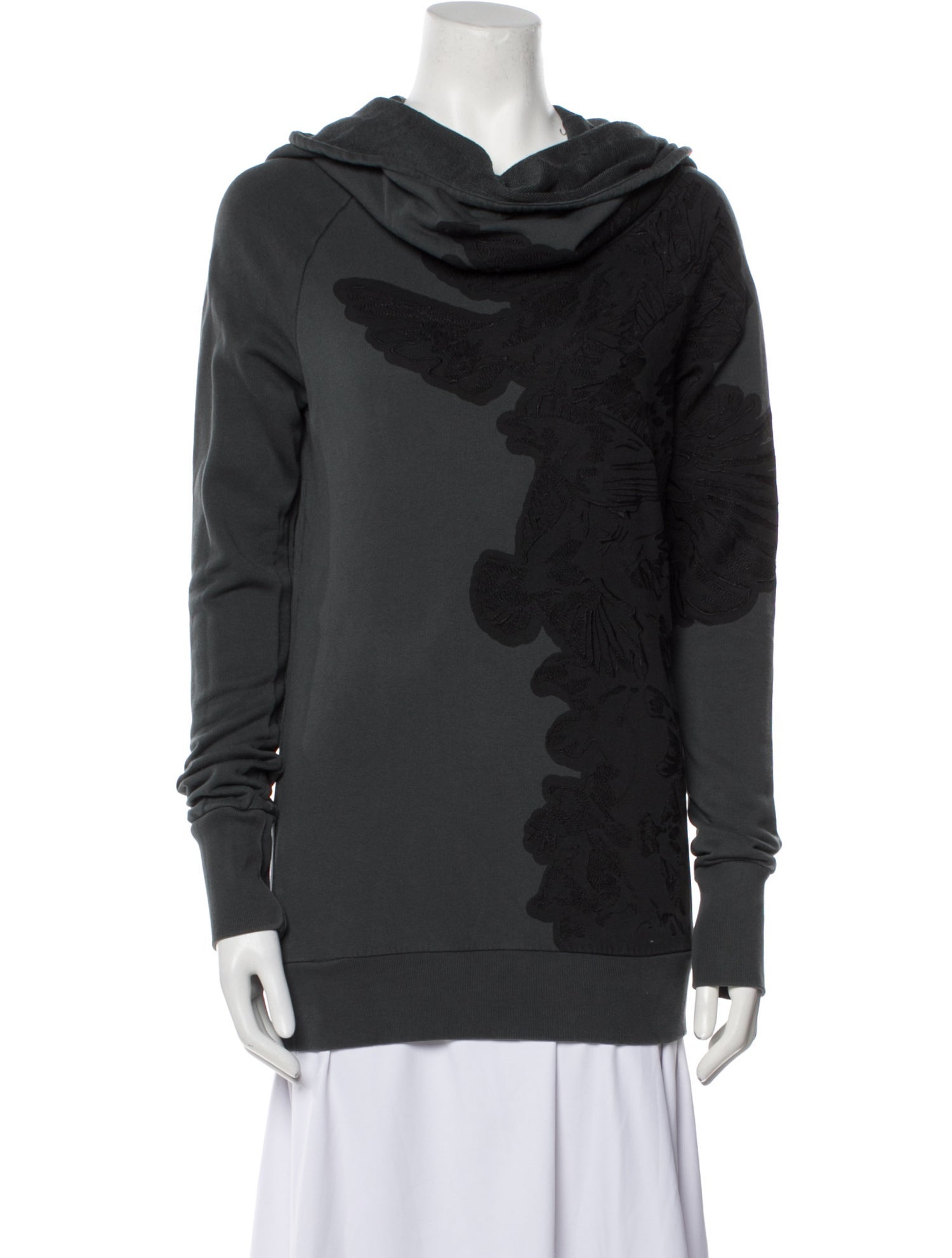 Alexander McQueen Cowl Neck Long Sleeve Sweatshirt