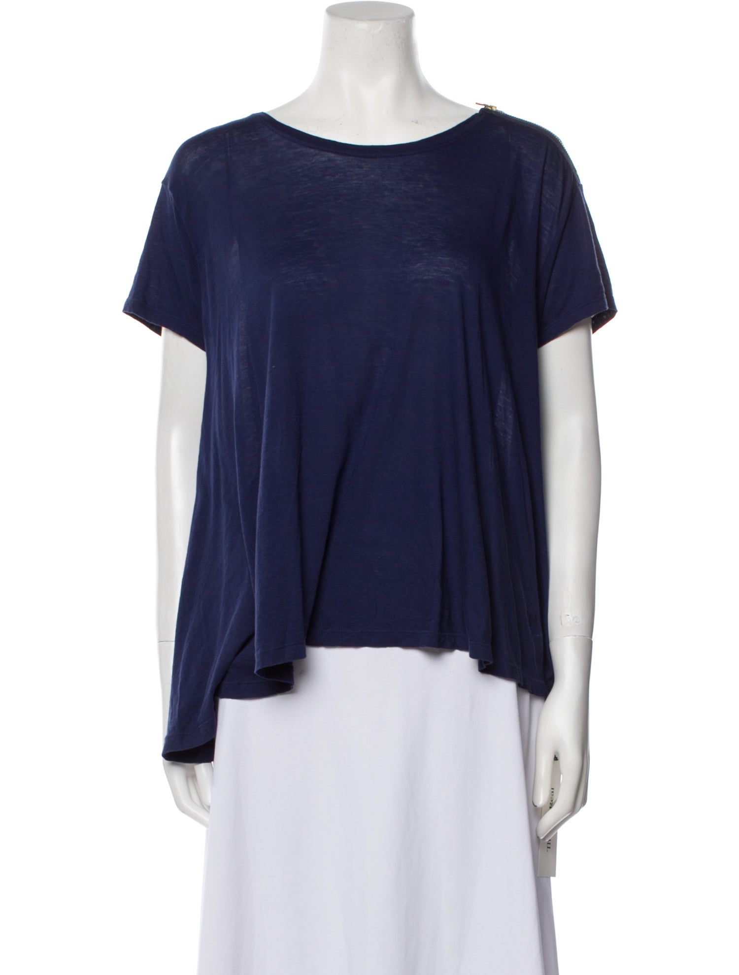 Alexander McQueen Bateau Neckline Short Sleeve T-Shirt