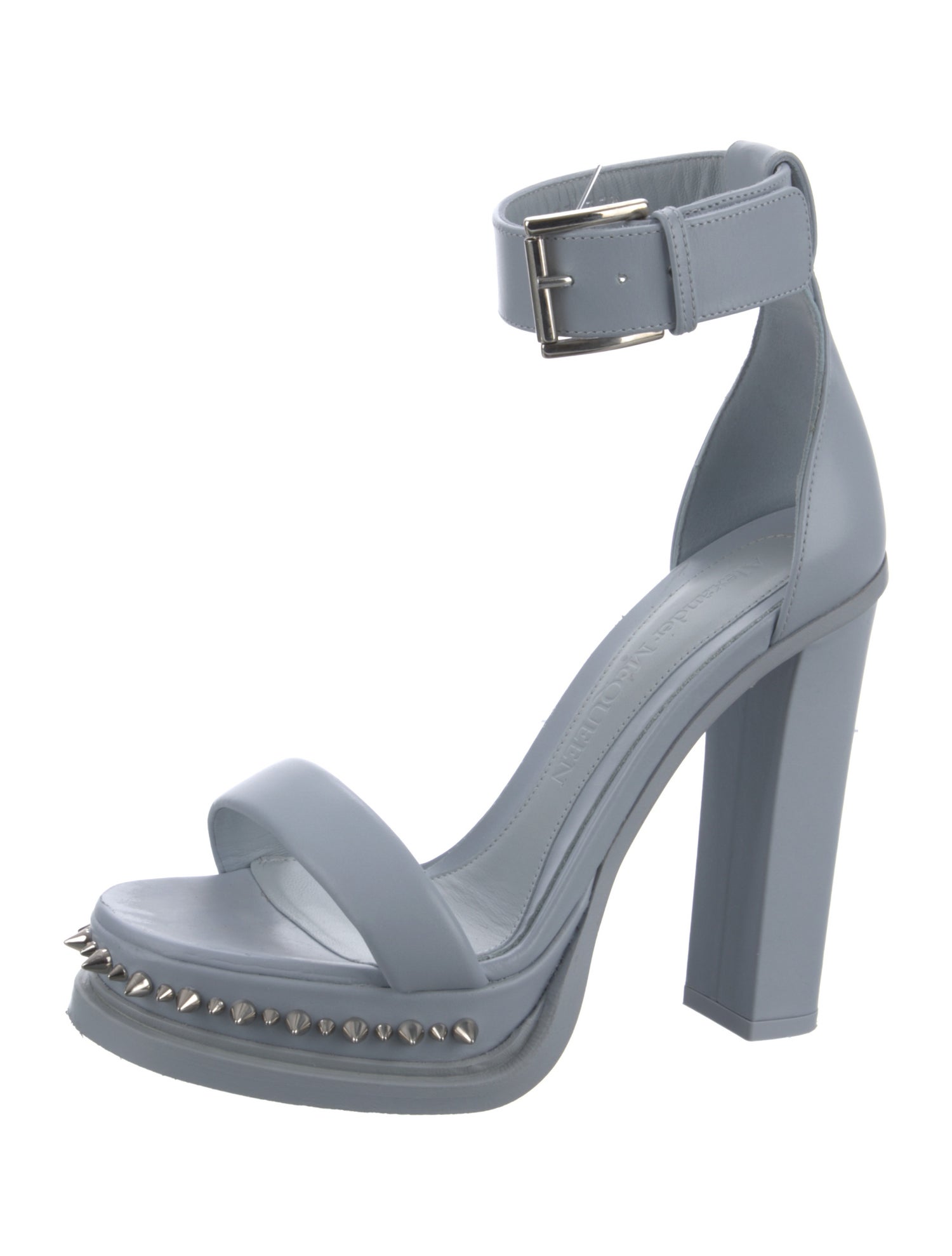 Alexander McQueen Leather Studded Accents Sandals