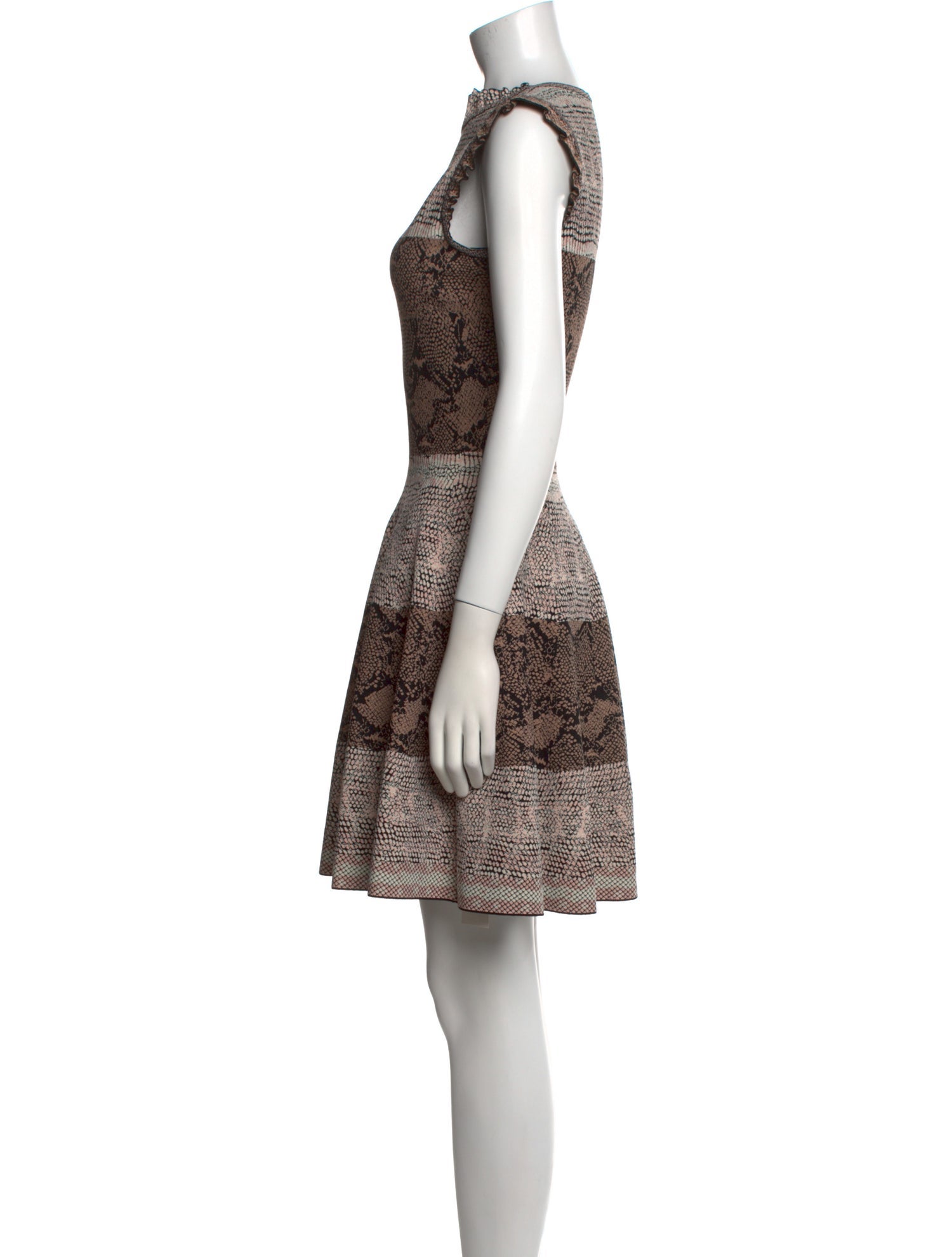 Alexander McQueen Lace Pattern Mini Dress
