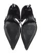 Alexander McQueen Mesh Leather Trim Embellishment Mules