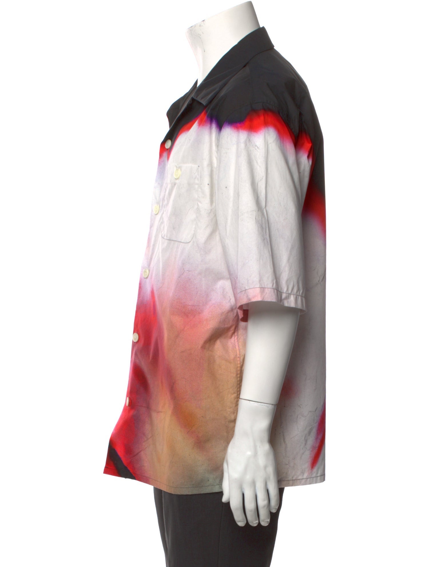 Alexander McQueen Graphic Print Three-Quarter Sleeve Shirt