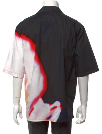 Alexander McQueen Graphic Print Three-Quarter Sleeve Shirt