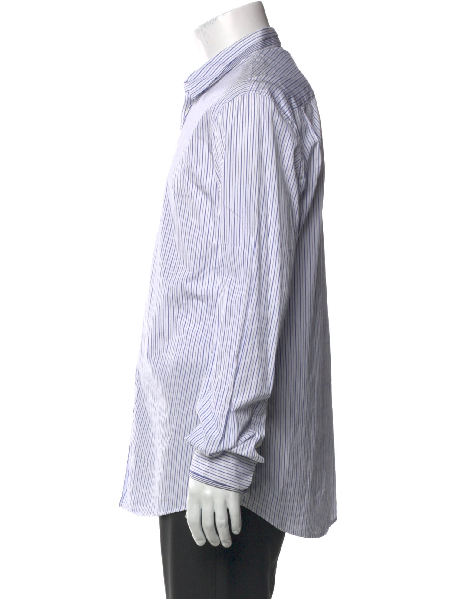 Alexander McQueen Striped Long Sleeve Dress Shirt