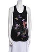 Alexander McQueen Floral Print Scoop Neck Top