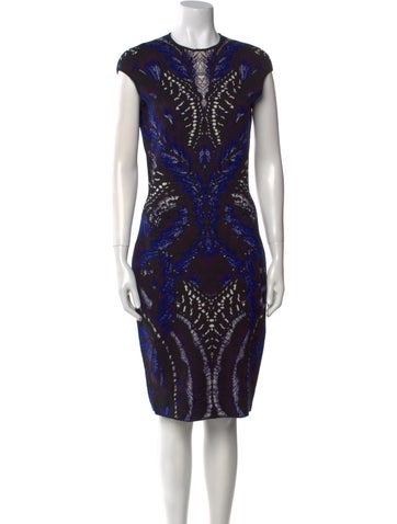 Alexander McQueen Dresses Wool Knee-Length Dress M