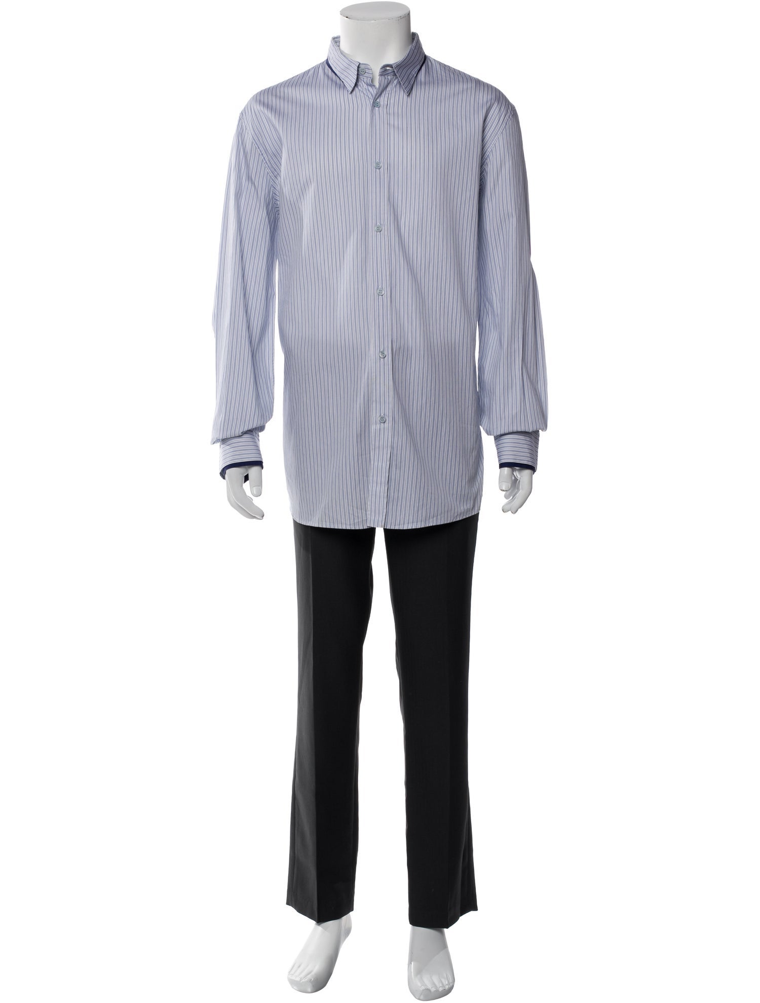 Alexander McQueen Striped Long Sleeve Dress Shirt