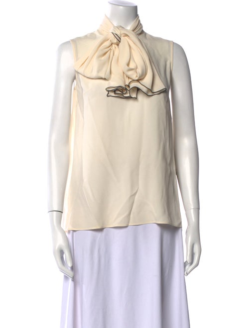 Alexander McQueen Silk Mock Neck Tunic