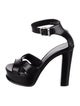 Alexander McQueen Leather Grosgrain Trim Sandals