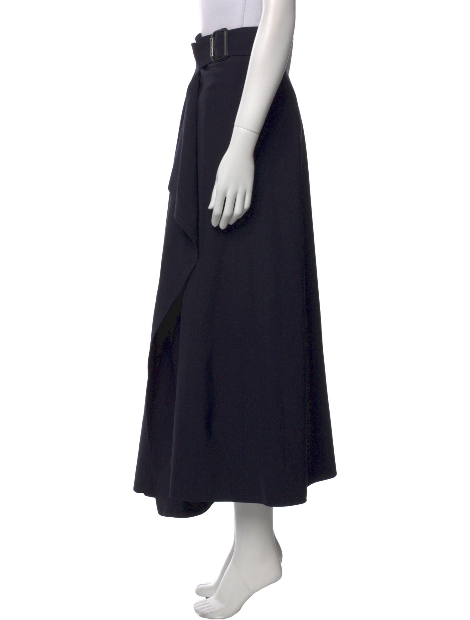 Alexander McQueen Wool Midi Length Skirt