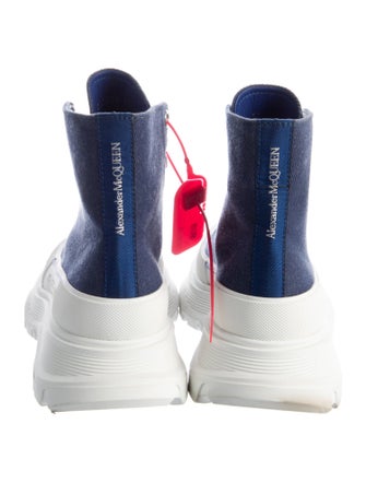 Alexander McQueen Canvas Colorblock Pattern Chunky Sneakers