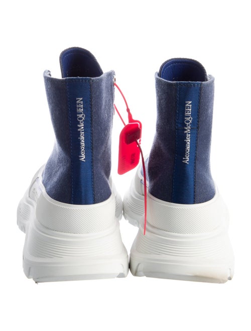 Alexander McQueen Canvas Colorblock Pattern Chunky Sneakers