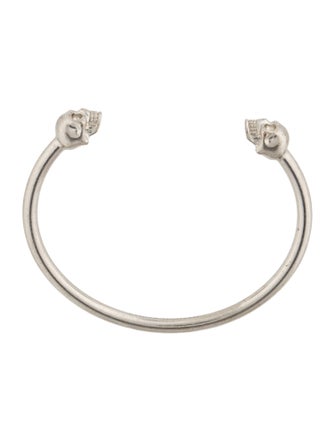 Alexander McQueen Thin Twin Skull Bracelet