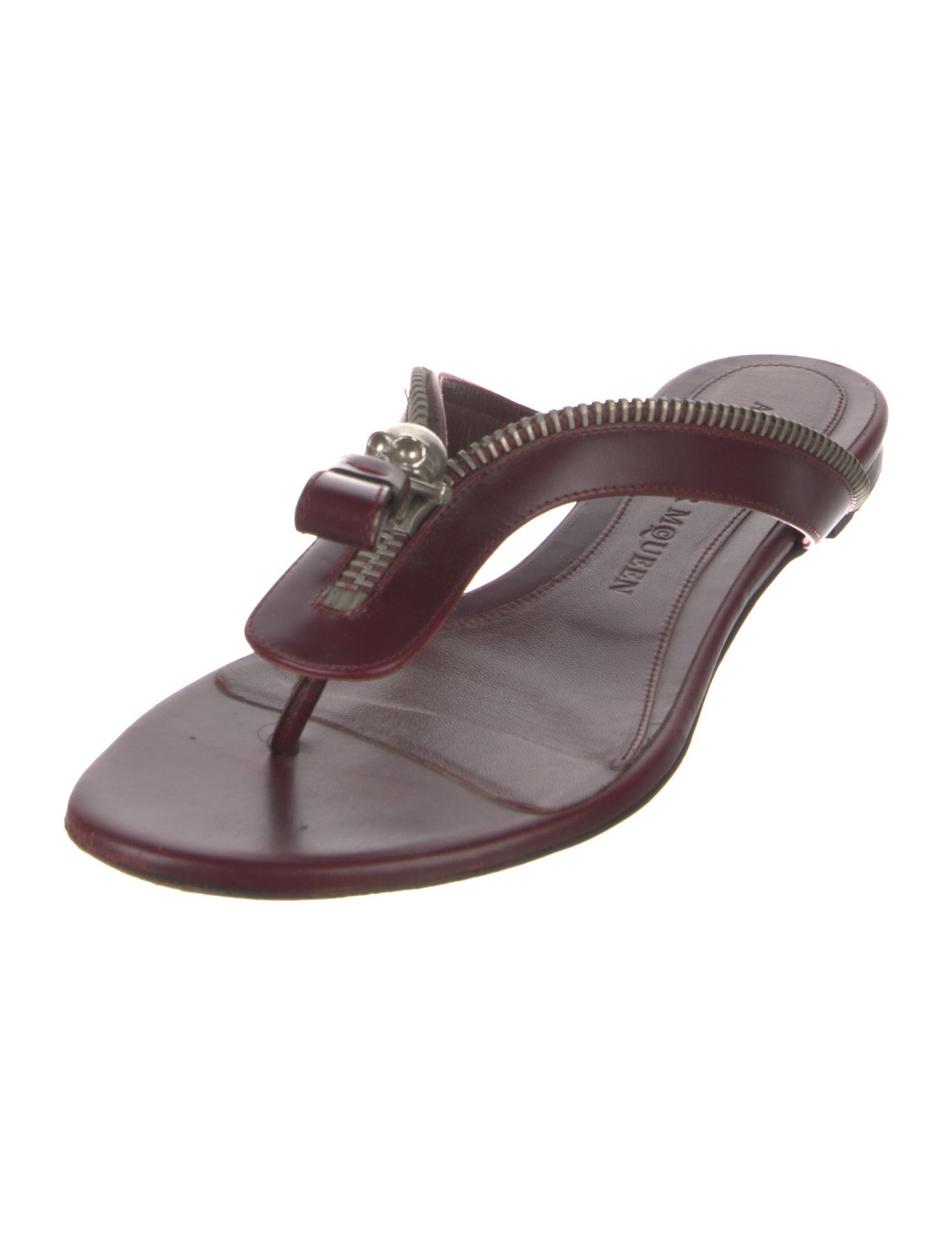 Alexander McQueen Skull Leather Slides