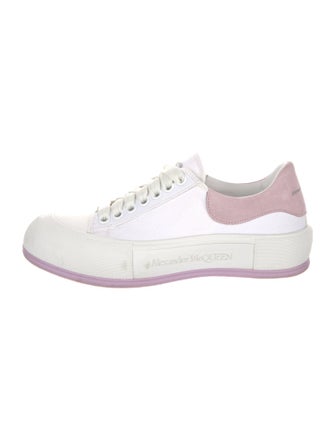Alexander McQueen Canvas Colorblock Pattern Sneakers