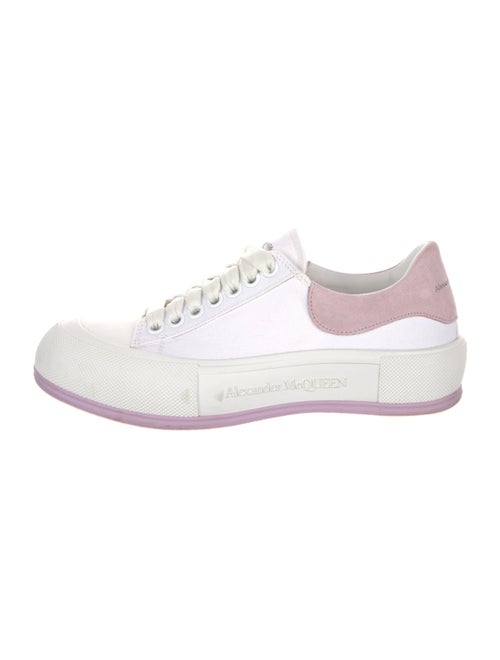 Alexander McQueen Canvas Colorblock Pattern Sneakers