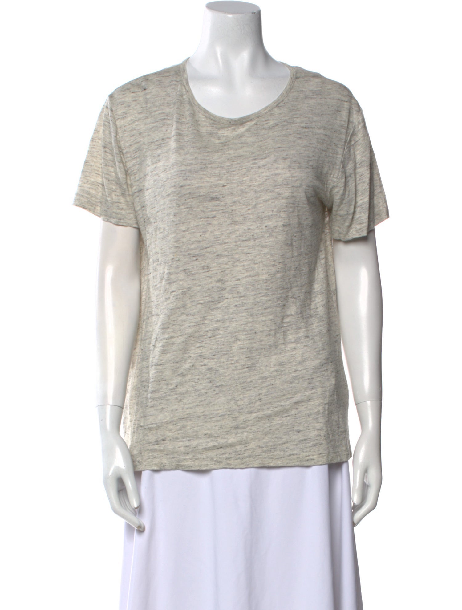 T by Alexander Wang Linen Scoop Neck T-Shirt