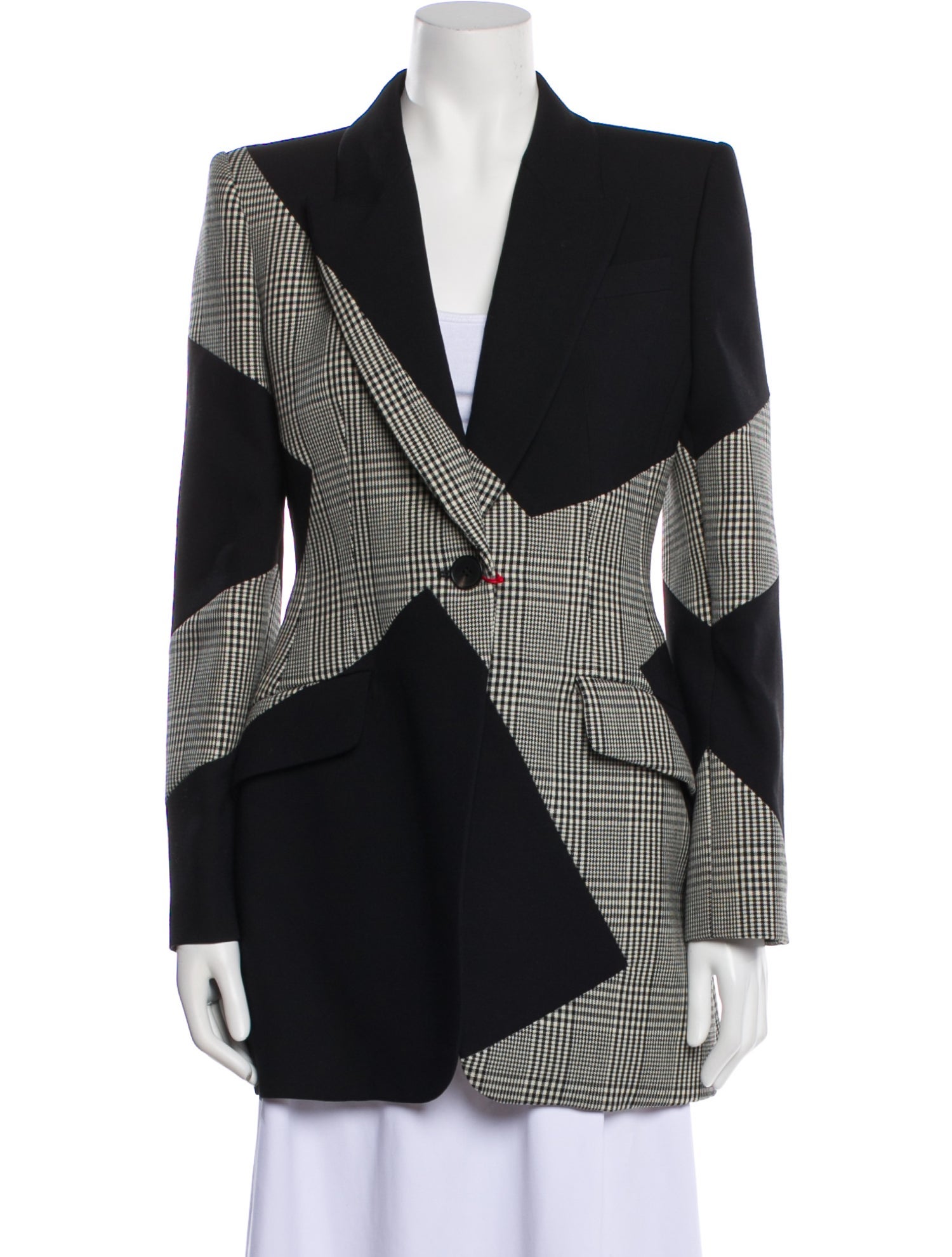 Alexander McQueen Wool Plaid Print Jacket w/ Tags