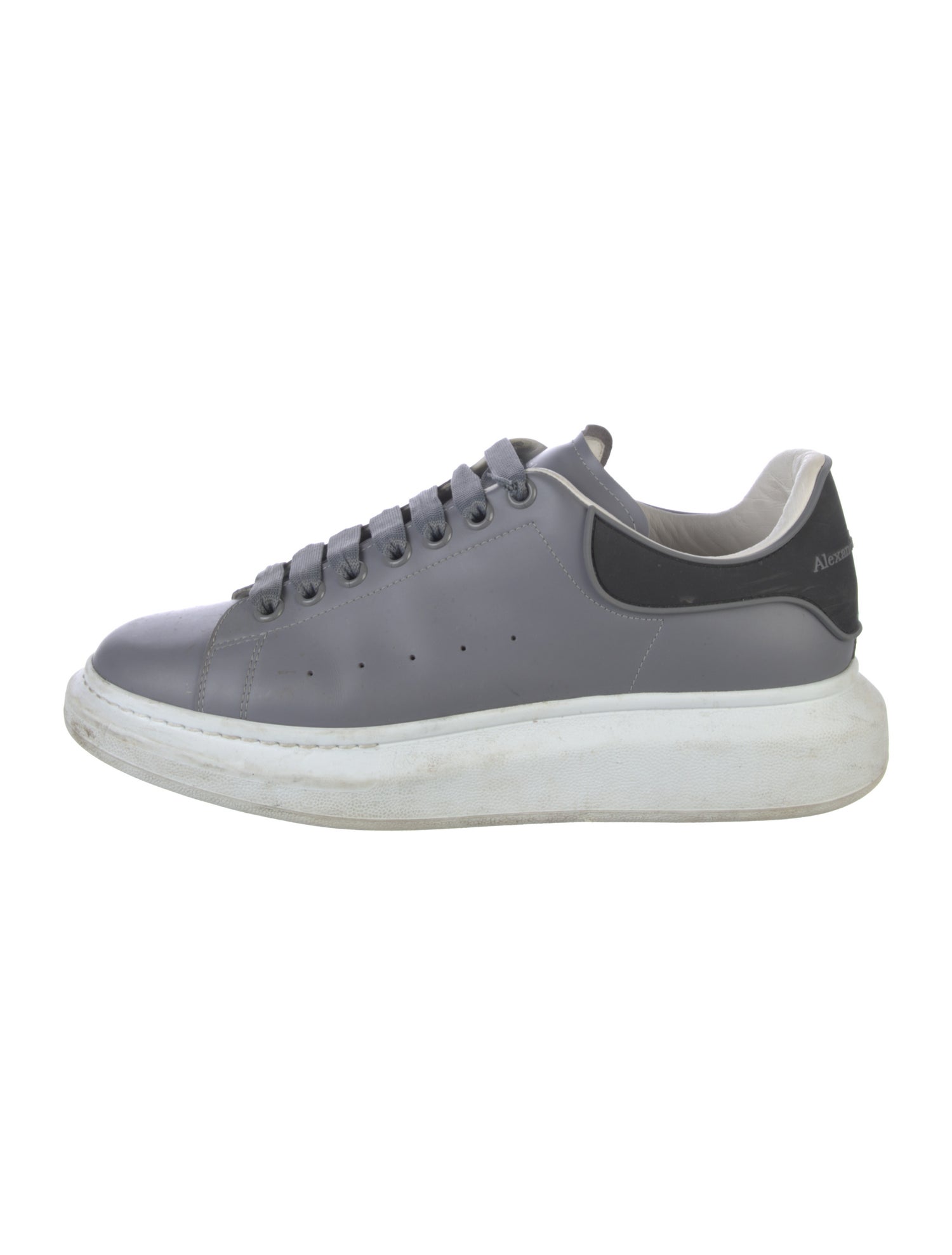 Alexander McQueen Leather Colorblock Pattern Chunky Sneakers