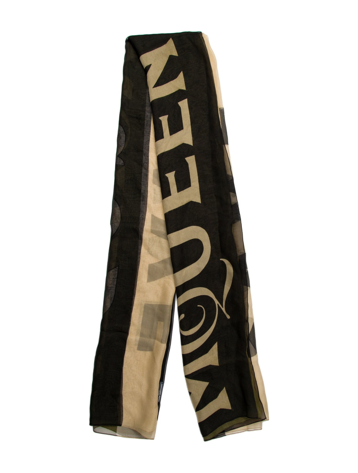 Alexander McQueen Leather Printed Scarf