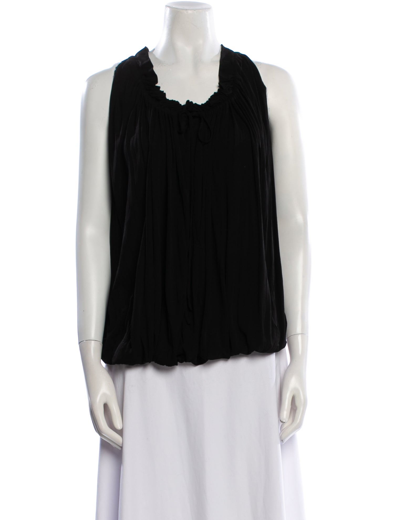 Alexander McQueen Scoop Neck Sleeveless Blouse