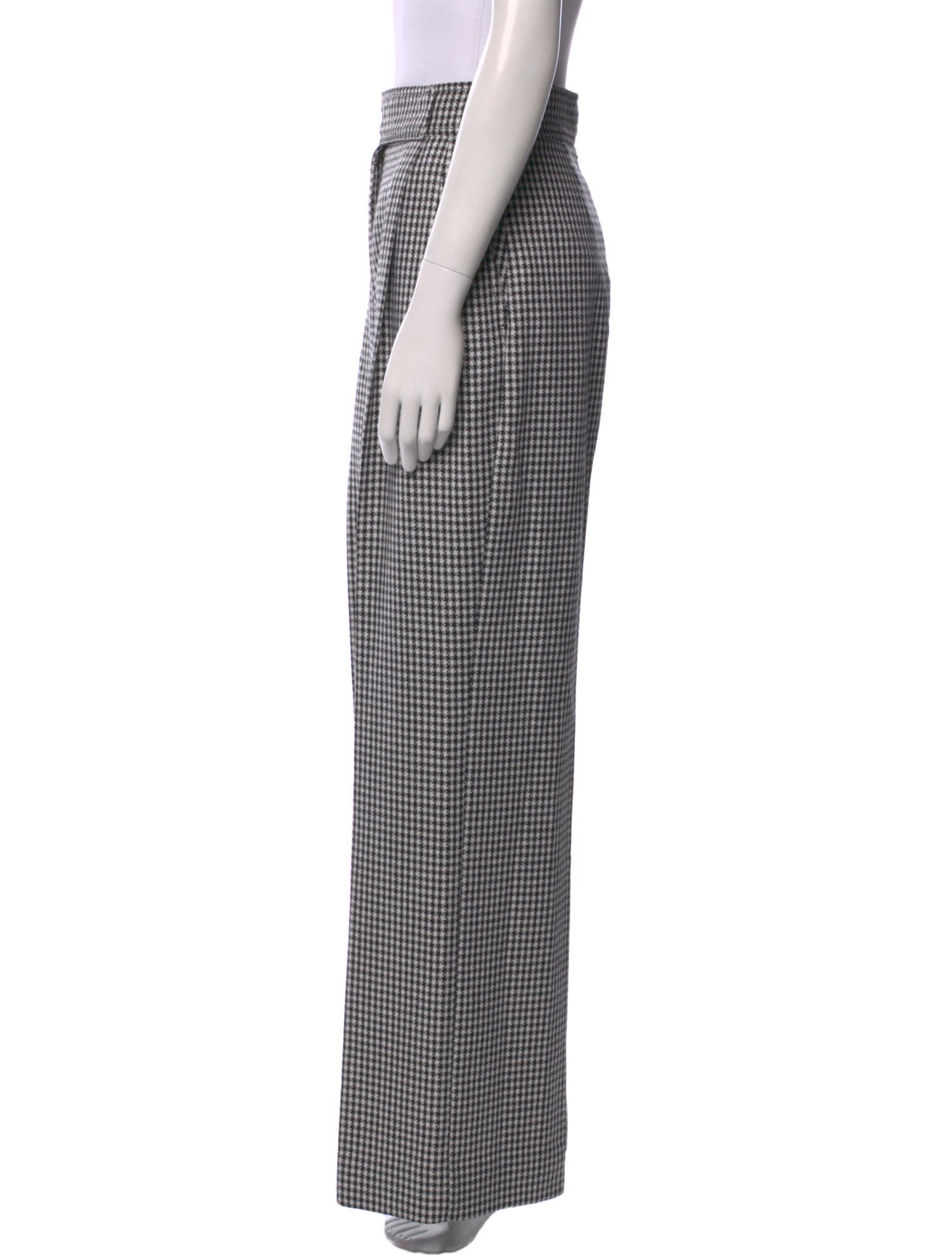 Alexander McQueen Virgin Wool Wide Leg Pants