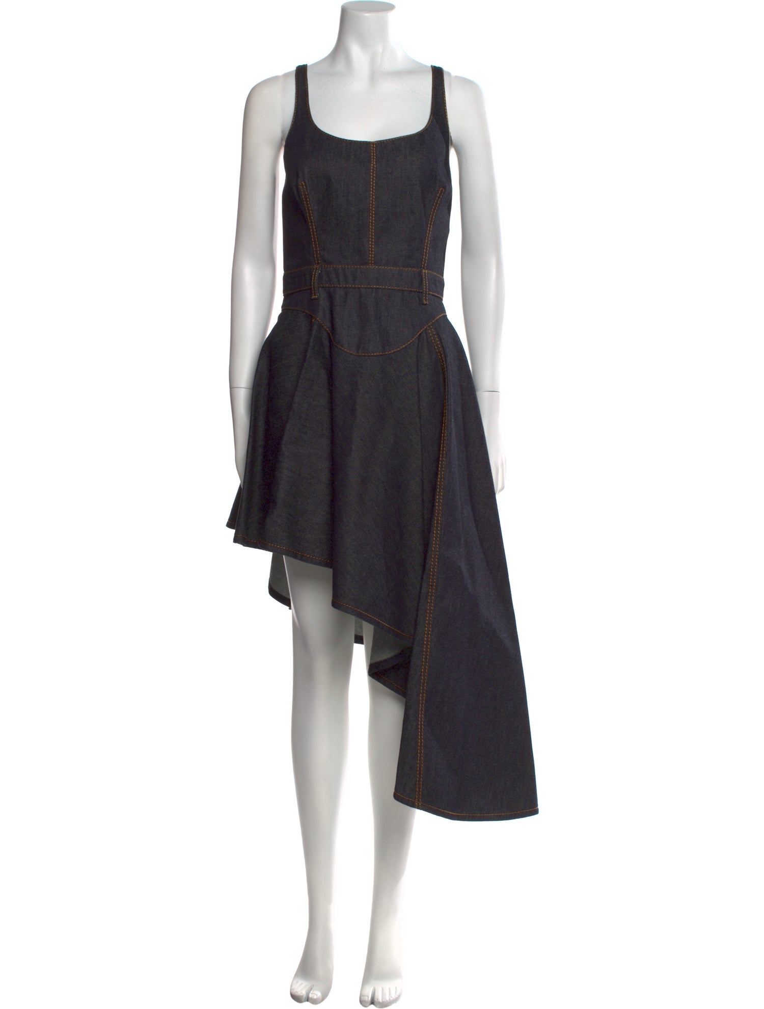 Alexander McQueen Scoop Neck Long Dress