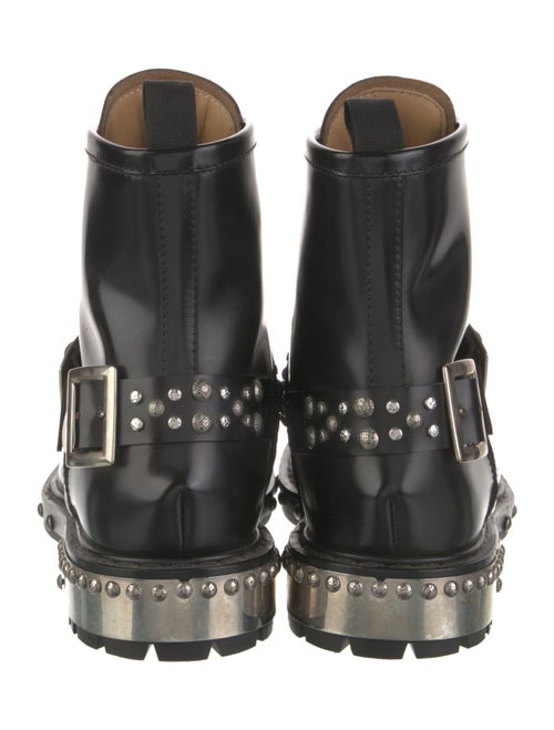 Alexander McQueen Leather Studded Accents Combat Boots