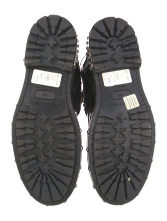 Alexander McQueen Leather Studded Accents Combat Boots