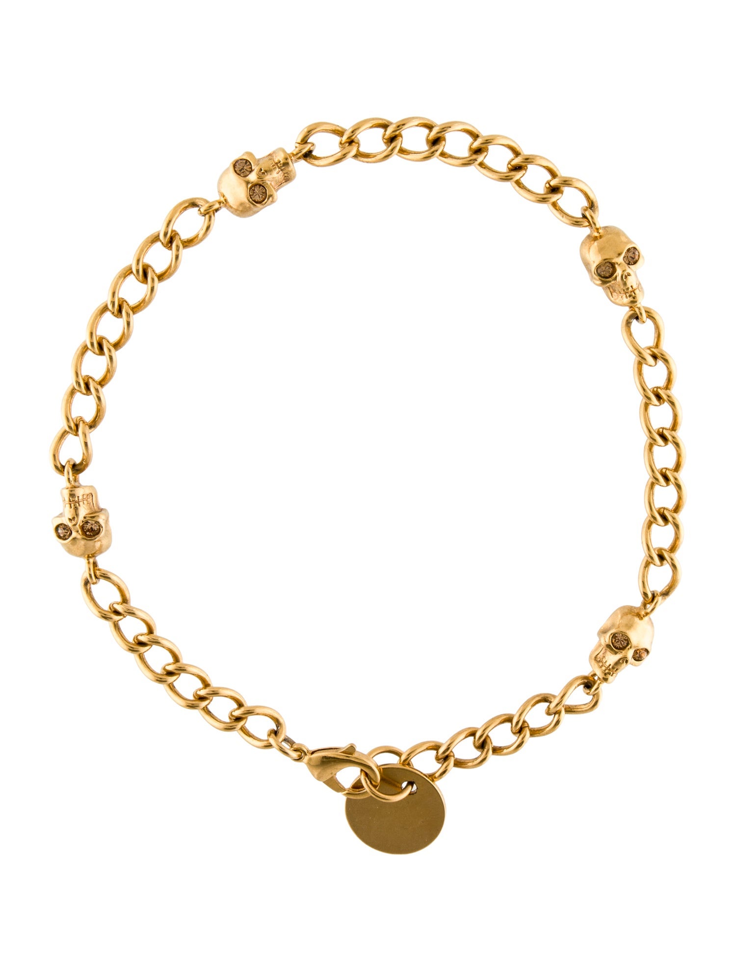 Alexander McQueen Crystal Skull Choker Necklace