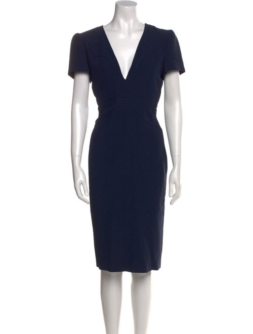 Alexander McQueen V-Neck Midi Length Dress