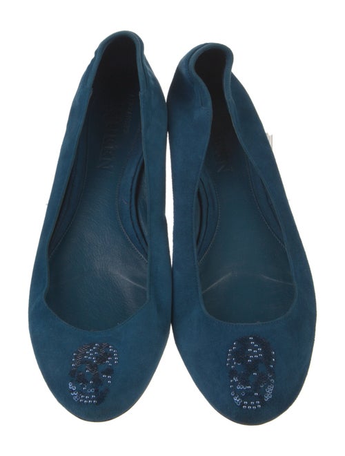 Alexander McQueen Skull Suede Flats