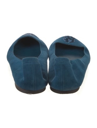 Alexander McQueen Skull Suede Flats