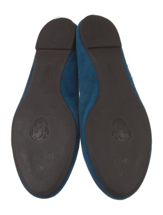 Alexander McQueen Skull Suede Flats
