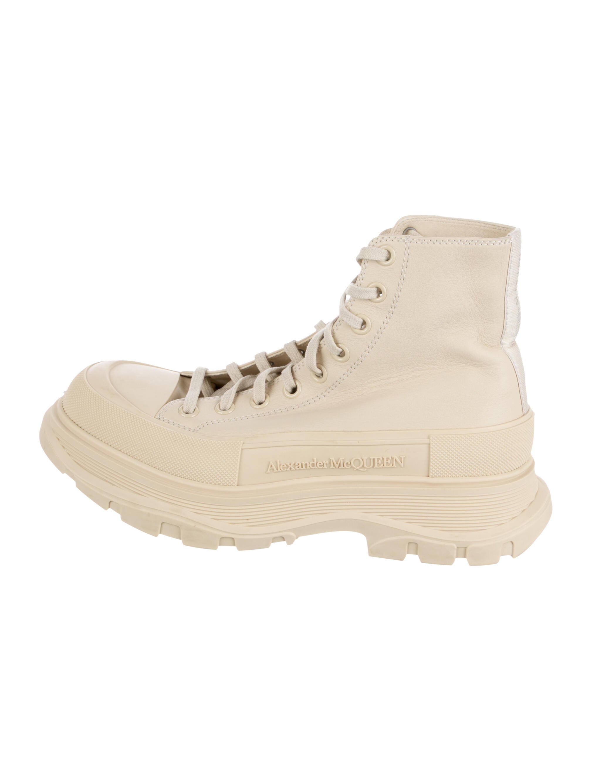 Alexander McQueen Leather Combat Boots