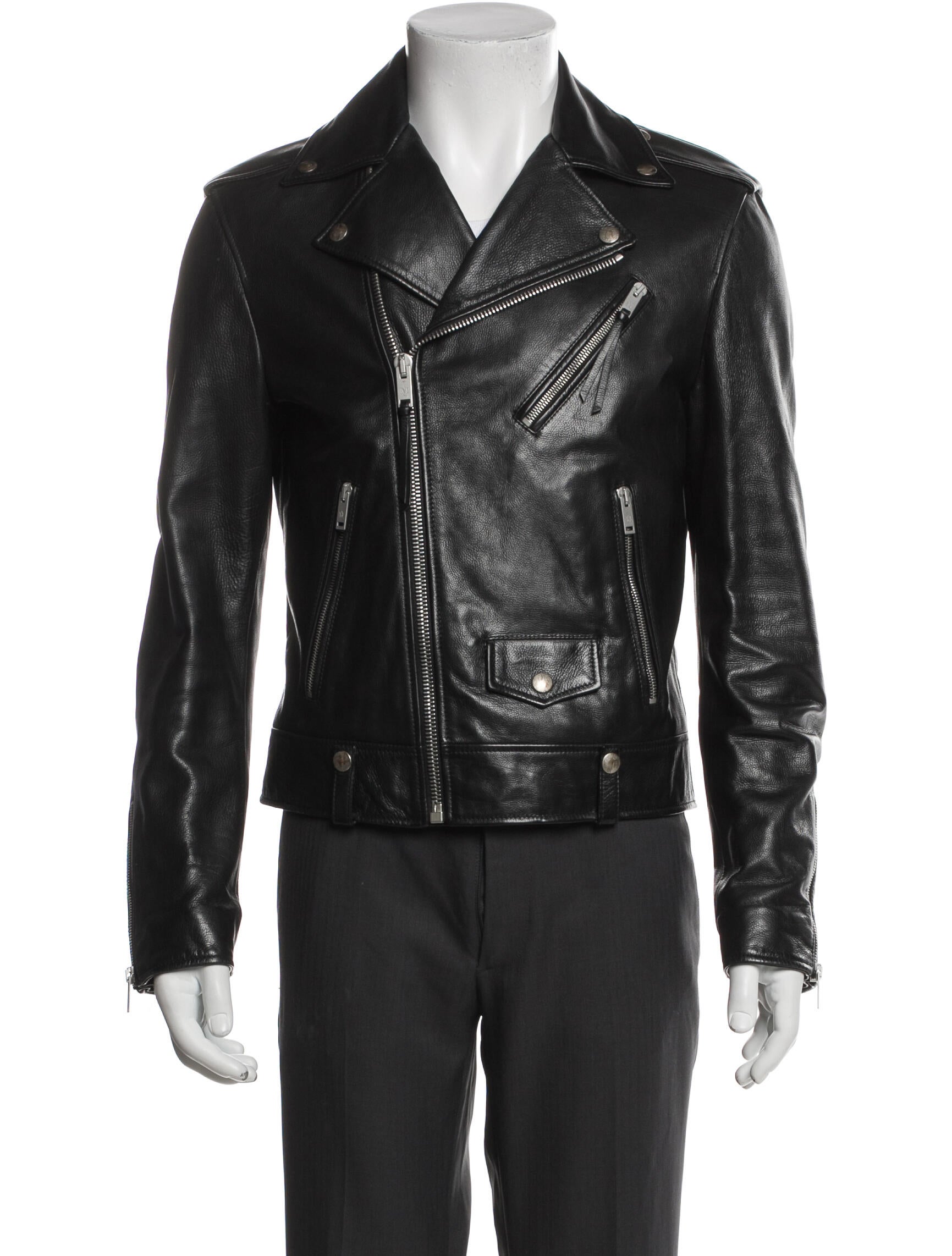 Alexander McQueen Calf Leather Moto Jacket