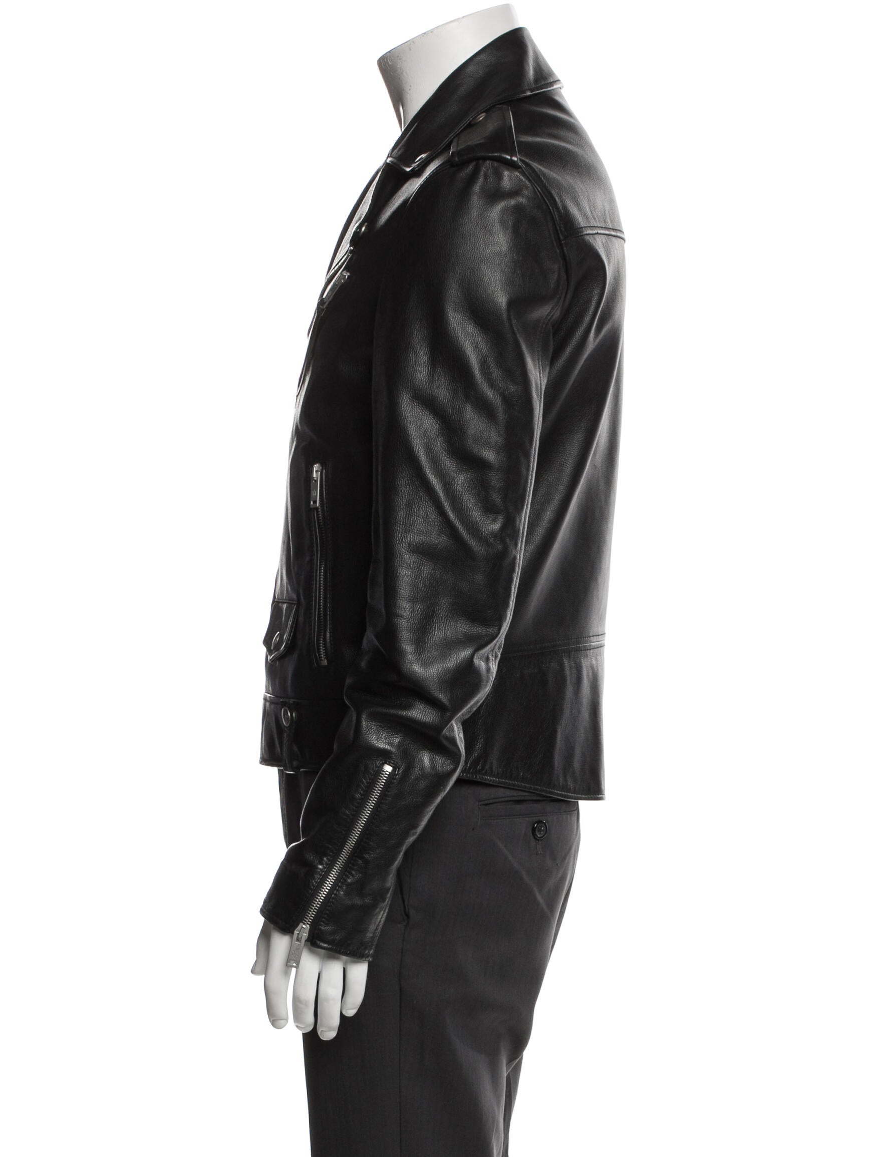 Alexander McQueen Calf Leather Moto Jacket