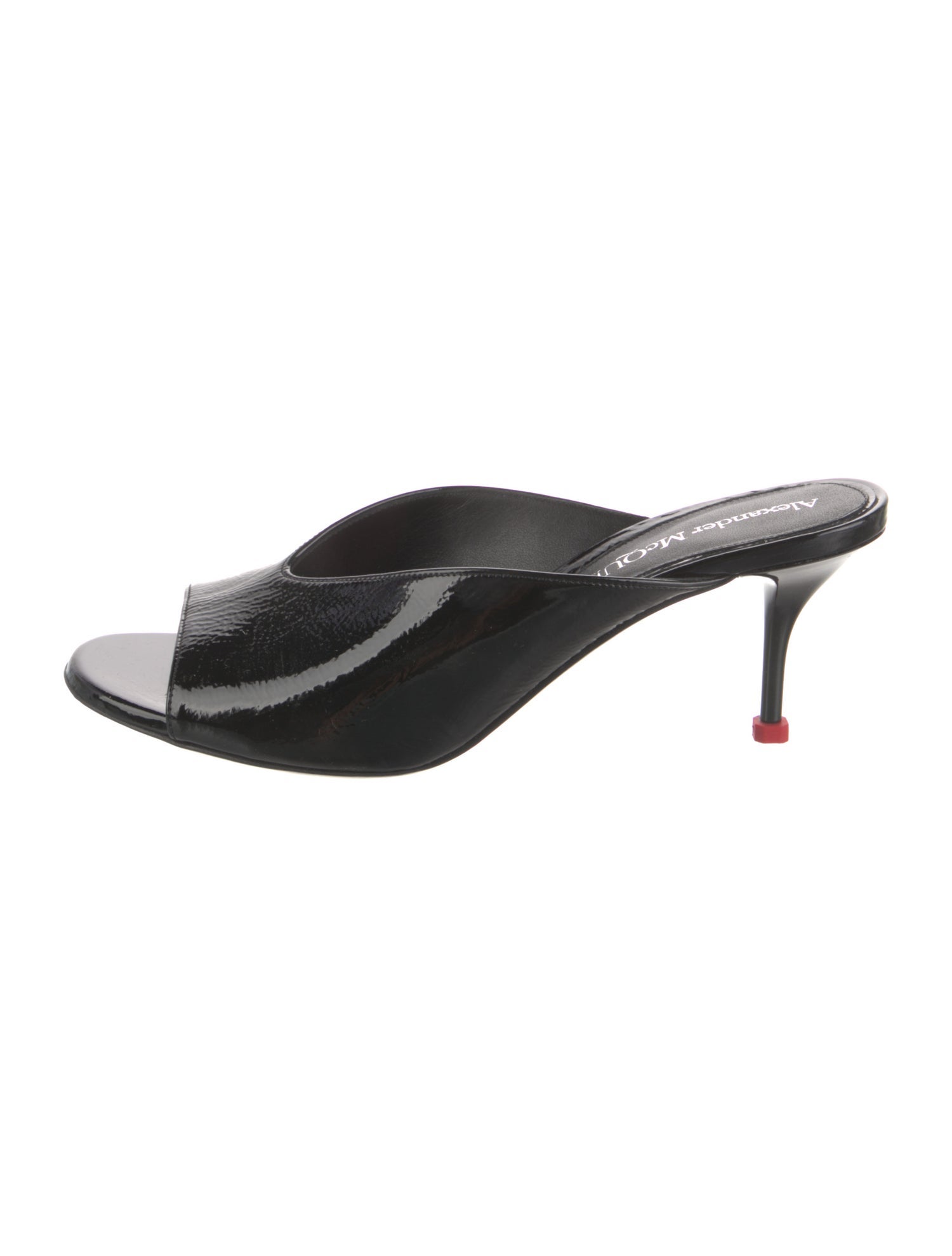 Alexander McQueen Patent Leather Slides