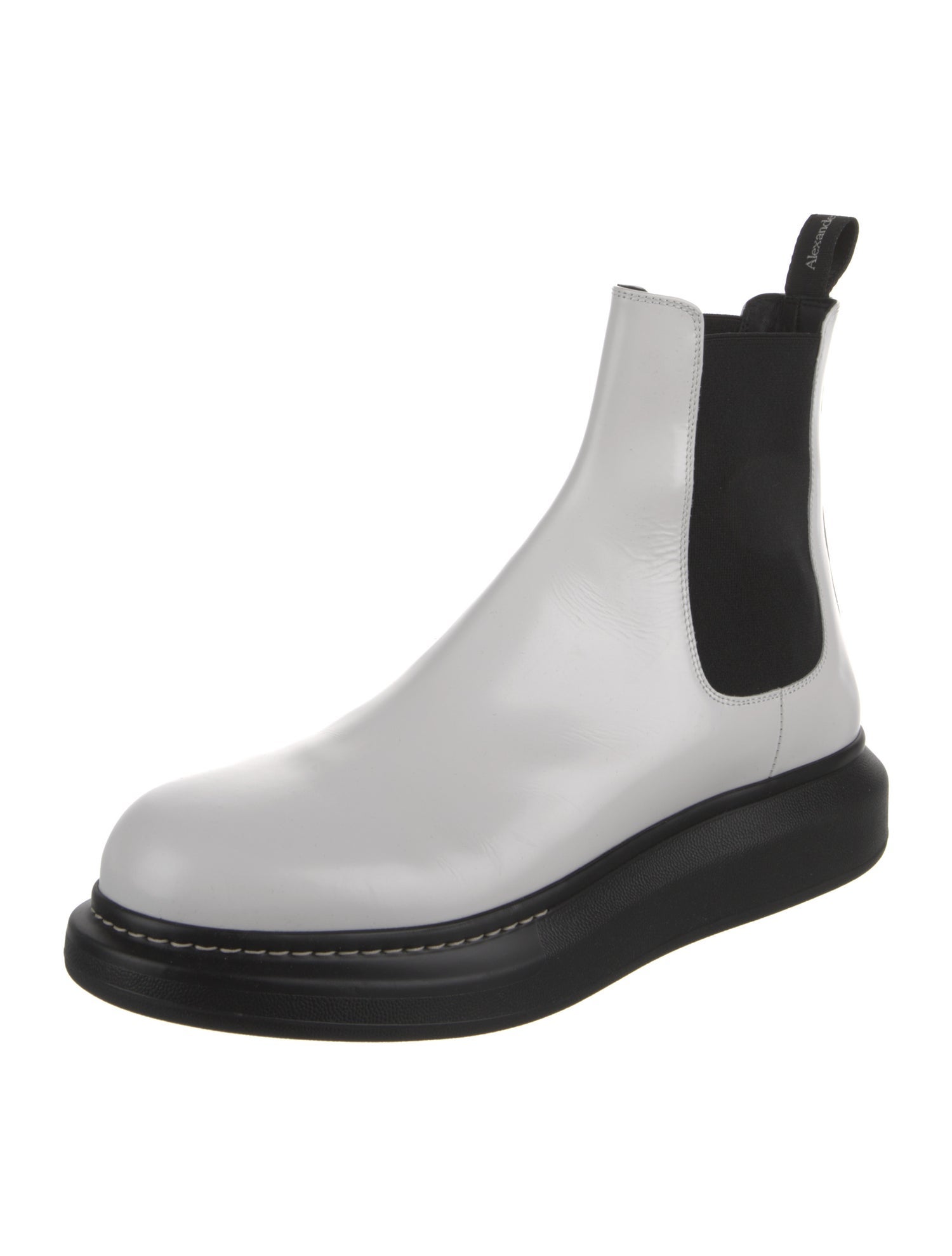 Alexander McQueen Leather Chelsea Boots