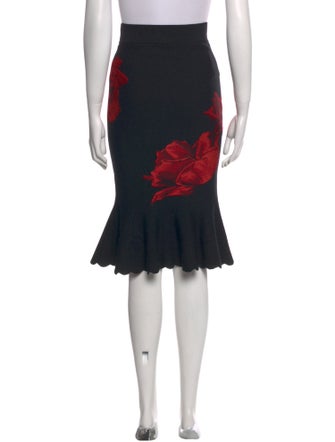 Alexander McQueen Silk Knee-Length Skirt