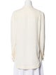 Alexander McQueen Silk Mock Neck Button-Up Top