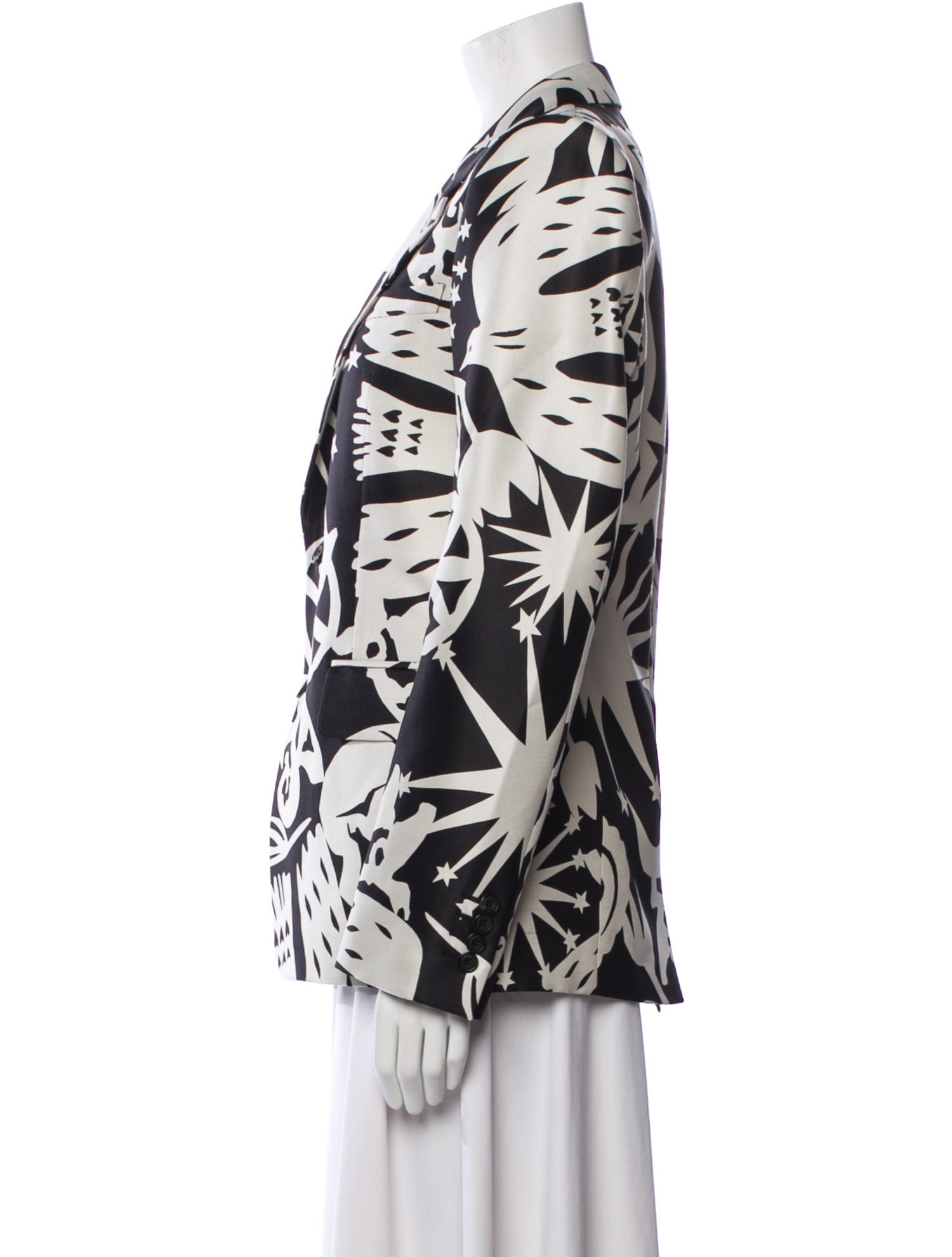 Alexander McQueen Silk Floral Print Blazer