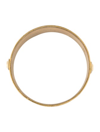 Alexander McQueen Enamel Skull Bangle Bracelet