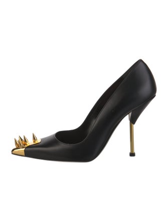 Alexander McQueen Spike Accents Leather Pumps