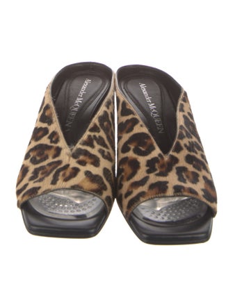 Alexander McQueen Ponyhair Animal Print Flats