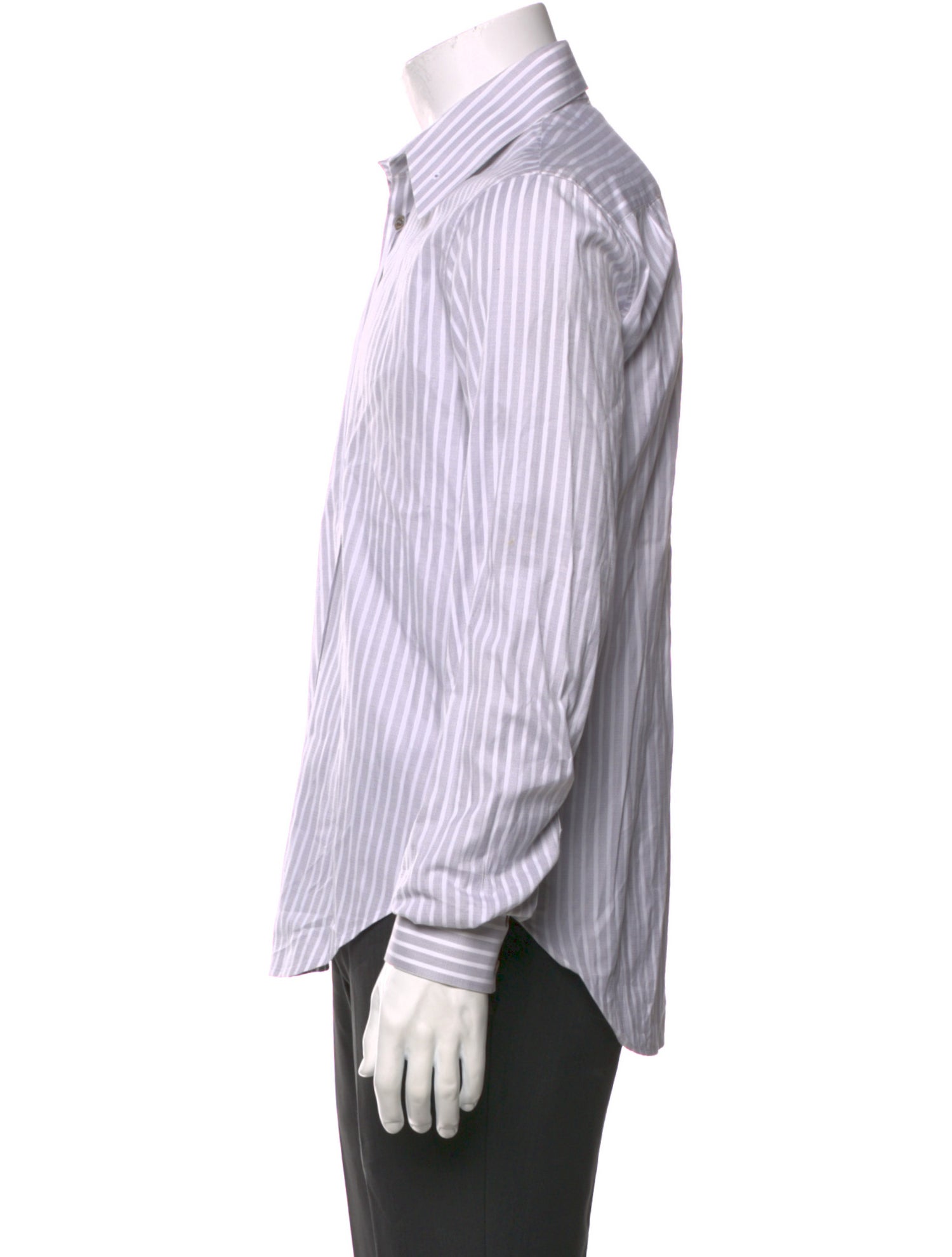 Alexander McQueen Striped Long Sleeve Dress Shirt