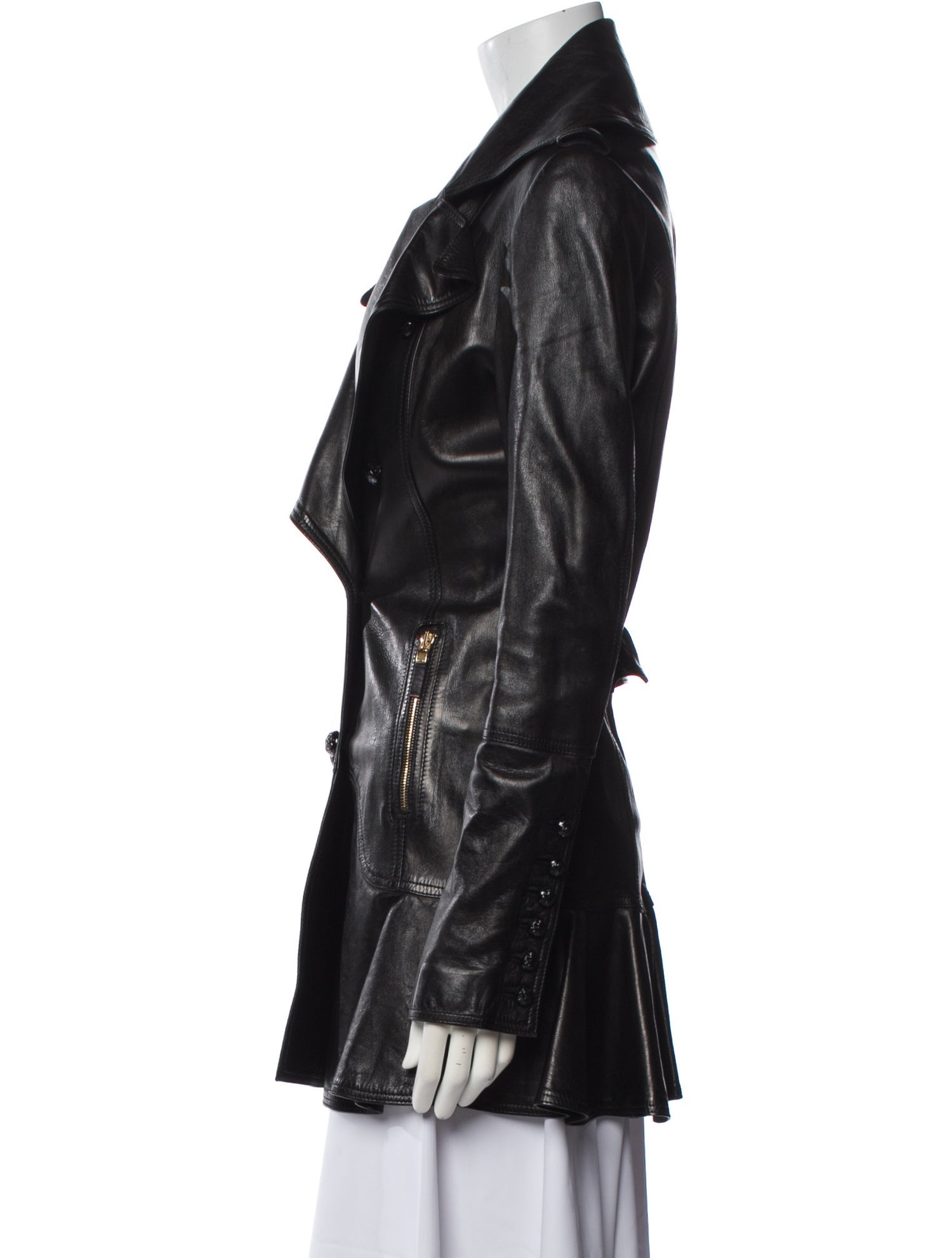 Alexander McQueen Leather Trench Coat