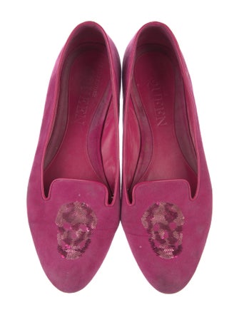 Alexander McQueen Skull Suede Loafers