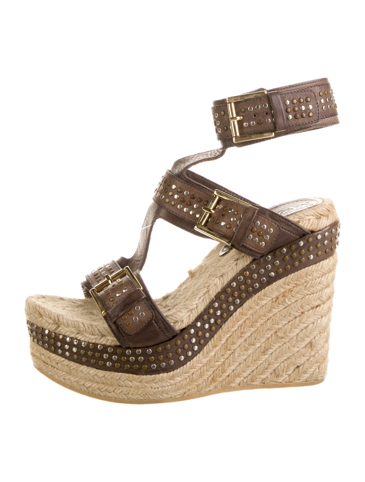 Alexander McQueen Leather Colorblock Pattern Espadrilles